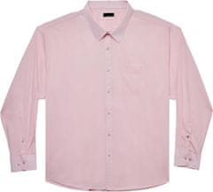 Nikcorp Muška košulja Business Casual dugi rukav za visoke muškarce ružičasta 3XL elegantna klasični button-down ovratnik prozračna tkanina otporna na gužvanje