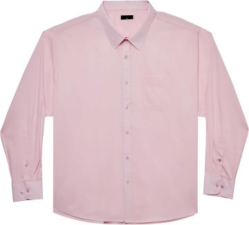 Nikcorp Muška košulja Business Casual dugi rukav za visoke muškarce ružičasta 3XL elegantna klasični button-down ovratnik prozračna tkanina otporna na gužvanje
