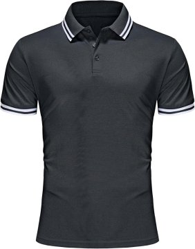 Nikcorp Muška polo majica Sportska Prozračna brzosušeća 80% poliester 20% pamuk Pique Elegantna Siva L za tenis golf padel i ured Elastični ovratnik 3D krој