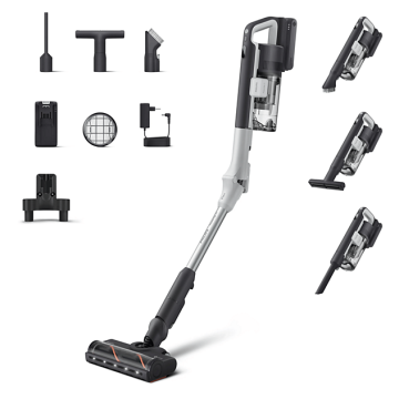 Philips PowerUp 30 bežični uspravni usisavač, 4 nastavka, do 150 AW, crni (XC3233/10)