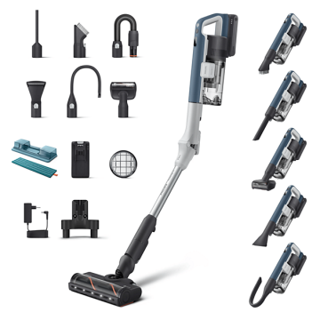 Philips PowerUp 30 Aqua Pro bežični uspravni usisavač, do 50 min, do 150 AW, plavi (XC3373/10)