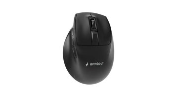 Gembird MUSW3-9B-01 ergonomski bežični miš Triple-mode (Bluetooth + 2.4G + žičano, 9 tipki, crni)