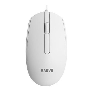 Marvo MS003 žičani uredski miš (1000 DPI, optički senzor, 3 tipke, bijeli)