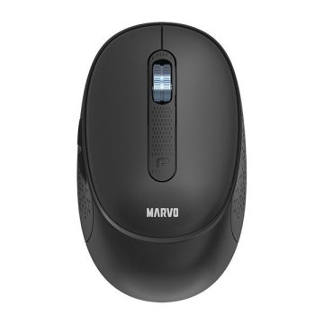 Marvo Office WM111 bežični uredski miš s trostrukim povezivanjem (Bluetooth / 2.4G / USB-C, tihi klikovi, crni)