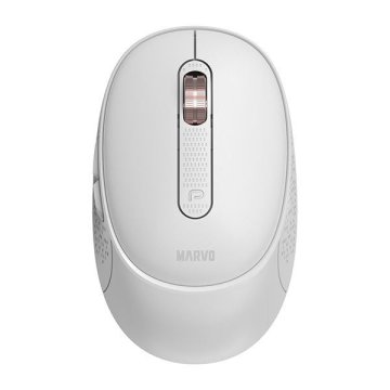 Marvo Office WM111 bežični uredski miš s trostrukim povezivanjem (Bluetooth / 2.4G / USB-C, tihi klikovi, bijeli)