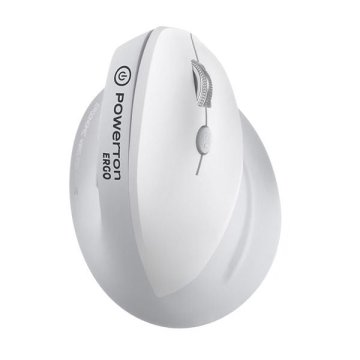 Powerton ERGO SPIRA vertikalni ergonomski bežični miš (Bluetooth / 2.4G, 3200 DPI, RGB, crni) WPM12E