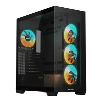 Gigabyte C500 PANORAMIC STEALTH ICE USB-C USB 3.2 Gen2 ATX ARGB osvijetljena kućišta, crna