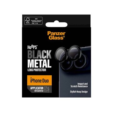 PanzerGlass Hoops zaštitna folija za kameru iPhone Duo, crna (PG70130)