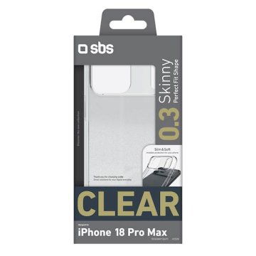 SBS silikonska maskica za iPhone 18 Pro Max/17 Pro Max, prozirna (TESKINIP1869T)