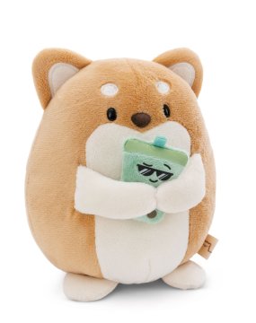 Northix Mymochi Pas Hiro Plišana igračka 16 cm s Bubble Tea u poklon kutiji