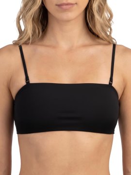 Nikcorp Top bikini bandeau damski Mall ili bez ramiječa odvojive naramenice crni 3XS klasičan fazon za plažu bazen i ljetovanje