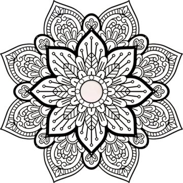 Nikcorp Metalni zidni dekor Mandala 3D s cvjetnim uzorkom, crni, 76 cm, otporan na hrđu, moderni farmhouse stil za dnevni boravak, spavaću sobu i ured, gotove montažne rupe