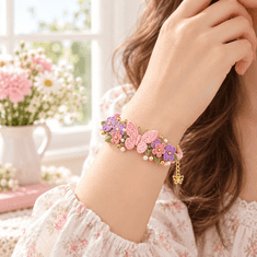 Vixson DIY set za heklanje i izradu narukvica s perlama, kukicama i uputama za početnike | CROCHETIA Leptir