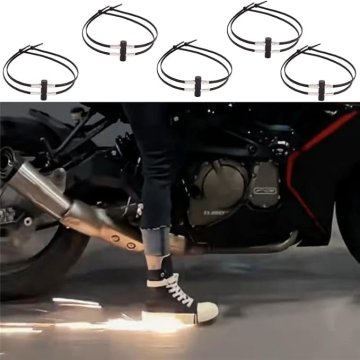 Nikcorp Set Iskrećih Nastavaka za Cipele Spark Stone 2 kom Efekt Iskri Nehrđajući Čelik Kremen Magnezij Vodootporni Remenovi za Skateboard Role Motocikl