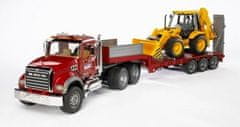 Bruder Traktor Mack Granite s prikolicom i bagerom (02813)