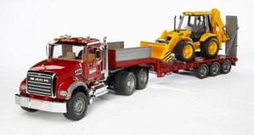 Bruder Traktor Mack Granite s prikolicom i bagerom (02813)