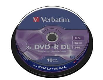 Verbatim DVD+R dual layer medij 8,5 GB 8x (43666), 10 kom