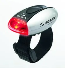 Sigma Micro svetilka, srebrna/crvena LED