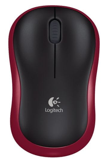 Logitech miš M185, crveni