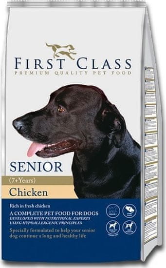 First Class Dog Senior Chicken hrana za pse, 12 kg