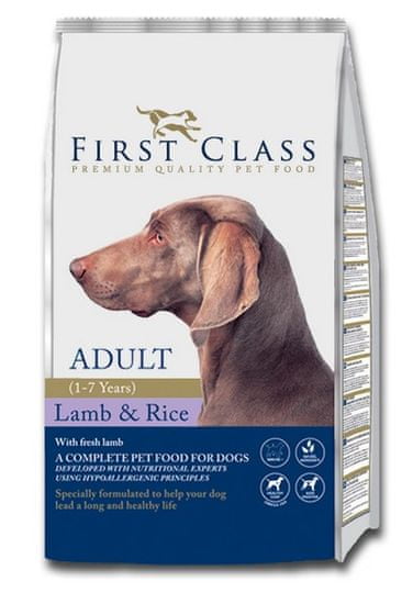 First Class Dog Adult Lamb & Rice hrana za pse, 12 kg