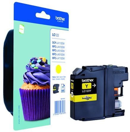 Brother tinta LC123Y, yellow, 600 stranica