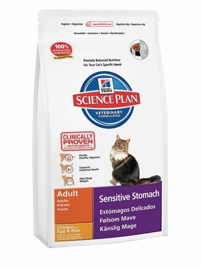 Hill's Feline Adult Sensitive Stomach hrana za mačke, 5 kg