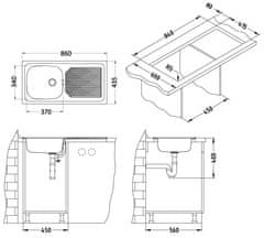 Alveus sudoper Basic 60