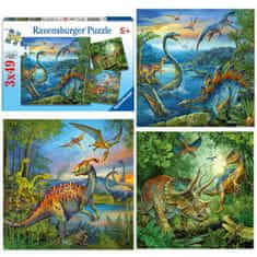Ravensburger slagalica Dinosauri, 3x49 komada
