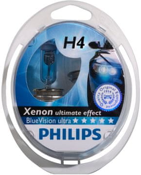 Philips žarulja BlueVision Ultra H4 (par)