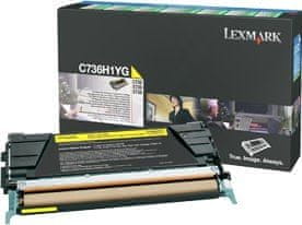 Lexmark toner C736H1YG Yellow, 10000 stranica