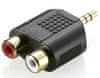 Sinnect Adapter audio 3,5 mm Stereo Jack na 2x RCA M/F/F (14.101)