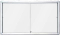 Piši-Briši nutarnja oglasna vitrina s bijelom pločom 2 x 3 GS112A4PD, 12 x A4, 70 x 141 cm