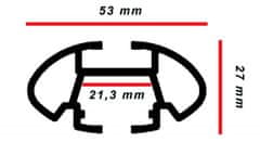 G3 krovni prtljažnik za krovne nosače, aluminij, 130 cm