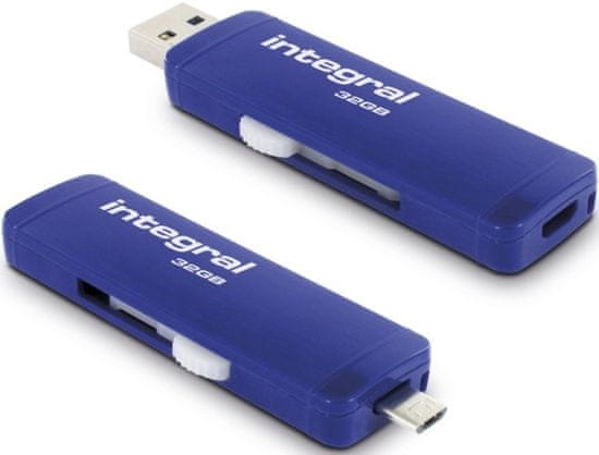 Integral adapter microUSB na USB s USB stickom Integral Slide 3.0 OTG, 32 GB