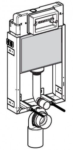 Geberit Kombifix s PO UP100, H = 108 cm, Basic (110.100.00.1)