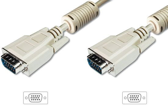 Digitus kabel 1:1 SVGA 15 m-m 15m 14 kontaktni, sivi