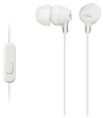 Sony slušalice MDR-EX15AP, bijele