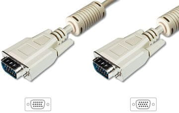 Digitus Kabel 1:1 SVGA 15 m-m 10m 14 kontaktni, sivi