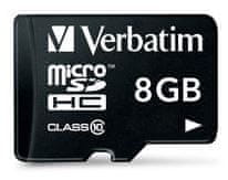 Verbatim microSD kartica, 8 GB, HC Class 10, adapter