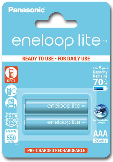 Panasonic baterije Eneloop Lite AAA (2 kom)