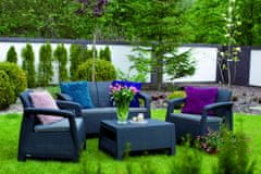 Allibert garnitura Corfu, crno-siva