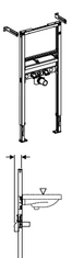 Geberit Duofix montažni element za umivaonik, 112cm, stojeća armatura