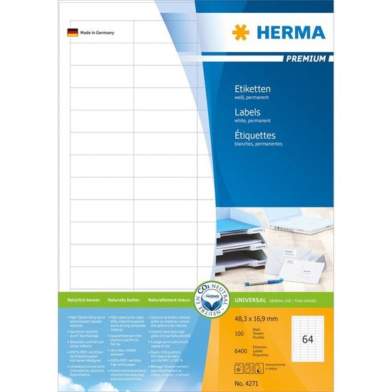 Herma etikete Premium 4271, 48,3 x 16,9 mm, 100 komada