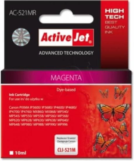 ActiveJet magenta tinta Canon (CLI-521M)