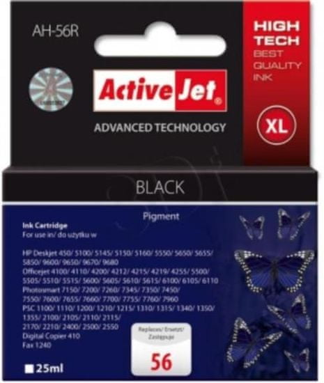 ActiveJet crna tinta HP (C6656A 56)