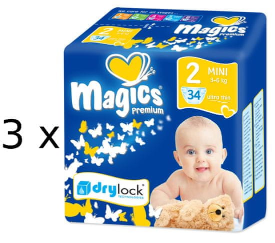 Magics Premium 2 Mini Jumbo pack (3-6 kg) 102 komada (3x34 komada)