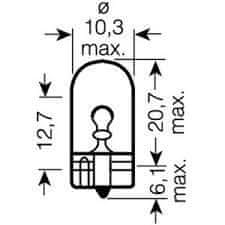 Osram žarulja 12V 5W 2,1x9,5d 10 kom