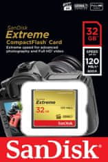 SanDisk memorijska kartica CompactFlash Extreme, 32 GB, VPG-20 (SDCFXSB-032G-G46)