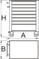 Unior kolica za alat Eurovision 940EV6 + 209 komada alata 1012A (623942)